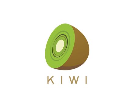 Kiwi Logo and Text for Designsのイラスト素材