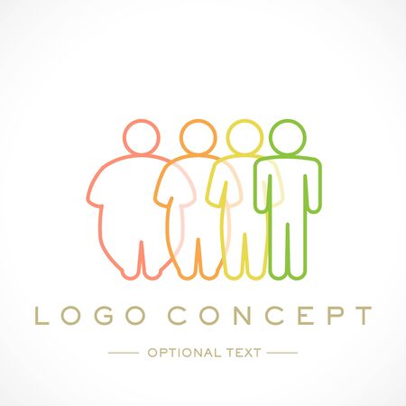 Diet Silhouettes Logo and Text for Designsのイラスト素材