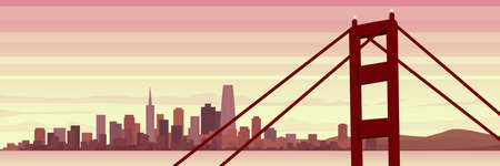 San Francisco Scene Beautiful Panoramic Banner