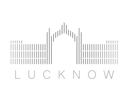 Vertical Bars Lucknow Landmark Skylineのイラスト素材