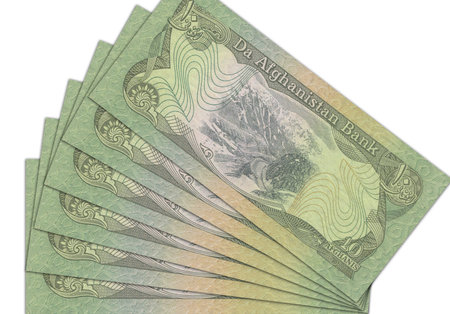 Paper money from  Afghanistan. Afghan afghani. Close up banknotes from  Afghanistan.  Afghan currency 3D renderの写真素材