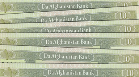 Paper money from  Afghanistan. Afghan afghani. Close up banknotes from  Afghanistan.  Afghan currency 3D renderの写真素材
