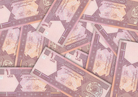 Paper money from  Afghanistan. Afghan afghani. Close up banknotes from  Afghanistan.  Afghan currency 3D renderの写真素材