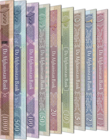 Paper money from  Afghanistan. Afghan afghani. Close up banknotes from  Afghanistan.  Afghan currency 3D renderの写真素材