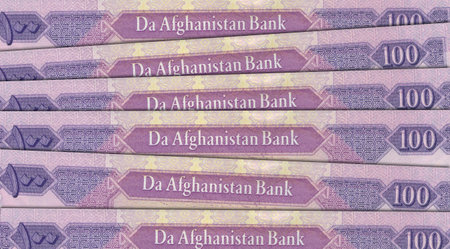 Paper money from  Afghanistan. Afghan afghani. Close up banknotes from  Afghanistan.  Afghan currency 3D renderの写真素材