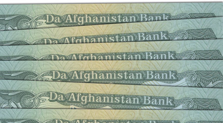 Paper money from  Afghanistan. Afghan afghani. Close up banknotes from  Afghanistan.  Afghan currency 3D renderの写真素材