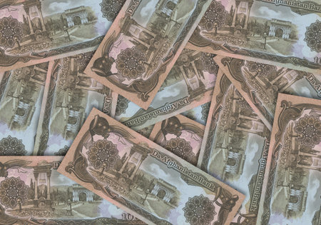 Paper money from  Afghanistan. Afghan afghani. Close up banknotes from  Afghanistan.  Afghan currency 3D renderの写真素材
