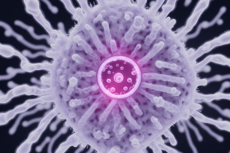 Digital illustration of  sars virus in colour  backgrounの素材