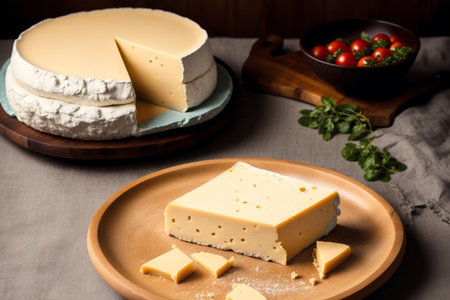 Cheese collection, French cow milk cheese emmentaler made from cow milkの素材