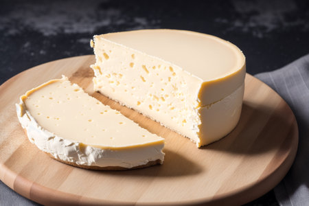 Cheese collection, French cow milk cheese made from cow milk close upの素材