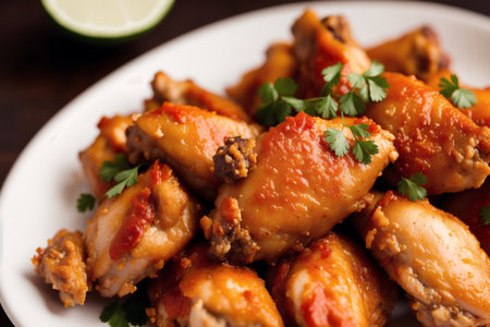 Indian Chilli Chicken served in a bowl or plate. selective focusの素材