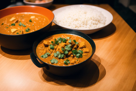Paneer Butter Masala or Cheese Cottage Curry, Indian foodの素材
