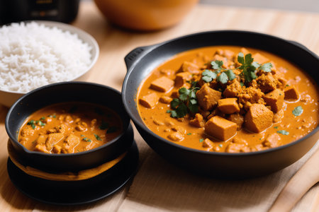 Paneer Butter Masala or Cheese Cottage Curry, Indian Foodの素材