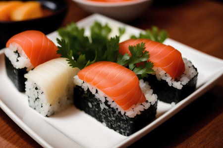 sushi set - japanese food style - selective focus pointの素材
