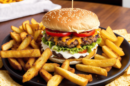Bowls with different types of french fries, close-upの素材
