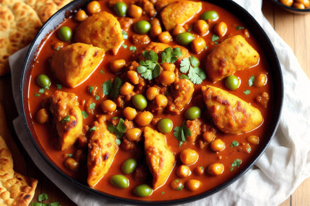 Paneer Butter Masala or Cheese Cottage Curry in a bowl, selective focusの素材