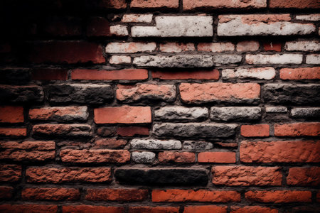 Background of brick wall texture. Old brick wall texture. Brick wall background.の素材