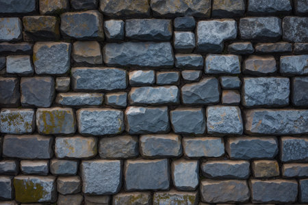 Background of stone wall texture. Close up of stone wall texture.の素材