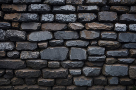 Background of stone wall texture for interior exterior decoration and industrial construction concept design.の素材