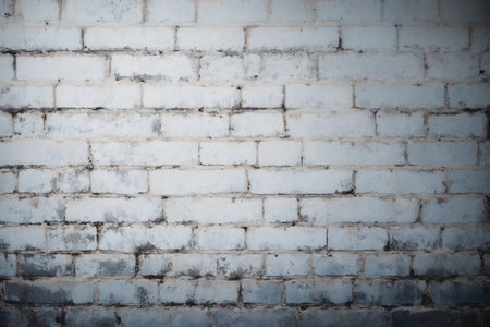 Old white brick wall texture background. Vintage tone filter effect color style.の素材