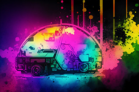 Colorful grunge background with space for your text. Vector illustration.の素材