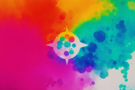 Abstract watercolor painted background. Colorful watercolor background for your design.の素材