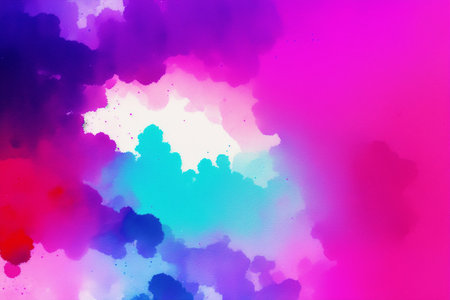 Abstract watercolor background. Colorful background with spots of paint.の素材
