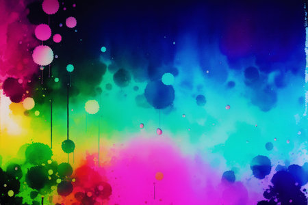 abstract rainbow background with some smooth lines in it and some spots on itの素材