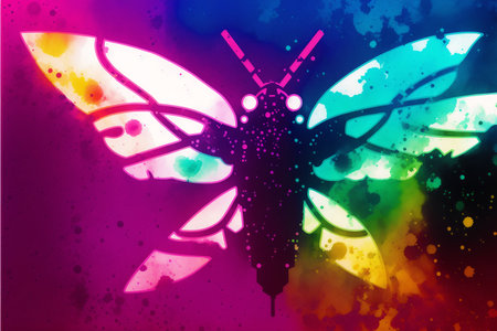 abstract colorful background with butterfly, element for design, vector illustrationの素材