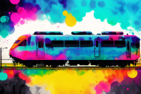 Futuristic aircraft on grunge background. Design elements. Vector illustration.の素材