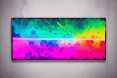 Colorful abstract background with neon lights. Modern multicolor background.の素材