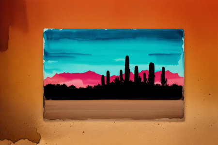 \\"\"Silhouette\"\" Mural. The brick painting concept\""の素材