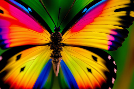 Generative AI art with A beautiful colorful Butterfly. The Captivating Beauty of Butterflies. Generative AIの素材