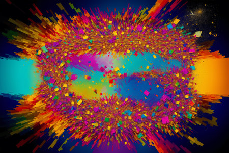 Generative AI art with Beautiful abstract background. Rhythmic Symphony. Captivating Abstract Background. copyspace. Generative AIの素材