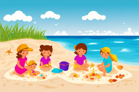 Generative AI art with Summer holiday, vacation. Sun Kissed Escapes. Embrace the Ultimate Summer Adventure. Generative AIの素材