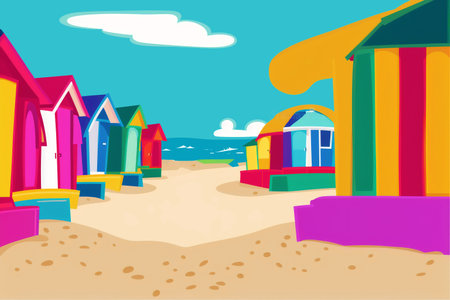 Generative AI art with Summer holiday, vacation. Sun Kissed Escapes. Embrace the Ultimate Summer Adventure. Generative AIの素材