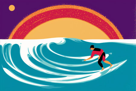 Generative AI art with Summer holiday, vacation. Sun Kissed Escapes. Embrace the Ultimate Summer Adventure. Generative AIの素材