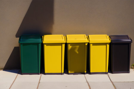 Generative AI art with Recycling concept. Embracing the Circle of Sustainability. Garbage Can Symbolizing Recycling and Environmental Consciousness. Generative AIの素材