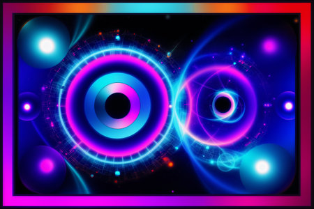 Generative AI art with Beautiful colorful background. An amazing trip of Colors and shapes. Generative AIの素材