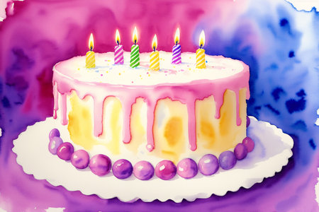 Generative AI art with The birthday party. The Birthday Cake Extravaganza. Generative AIの素材