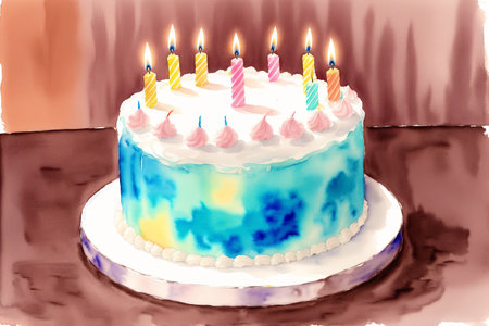 Generative AI art with The birthday party. The Birthday Cake Extravaganza. Generative AIの素材