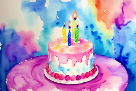 Generative AI art with The birthday party. The Birthday Cake Extravaganza. Generative AIの素材