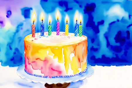 Generative AI art with The birthday party. The Birthday Cake Extravaganza. Generative AIの素材