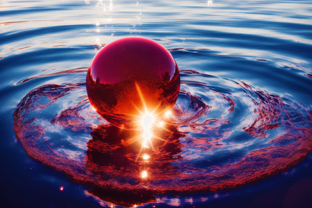 Generative AI art with Summer concept. Beautiful water splashes. Chromatic Rhapsody. Vibrant Water Splashes. Generative AIの素材