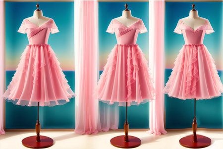 Generative AI art with A beautiful Cocktail dress. Effortlessly Chic. Embrace Elegance with a Stunning Cocktail Dress. Generative AIの素材