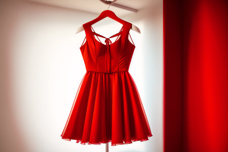Generative AI art with A beautiful short dress. Flirty and Fun. Mini dress. Generative AIの素材