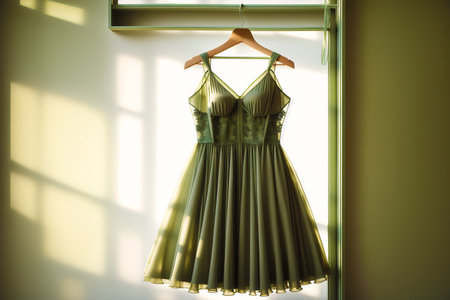 Generative AI art with A beautiful sun dress. Effortless Summer Style. Embrace the Sun with a Stunning Sun Dress. Generative AIの素材