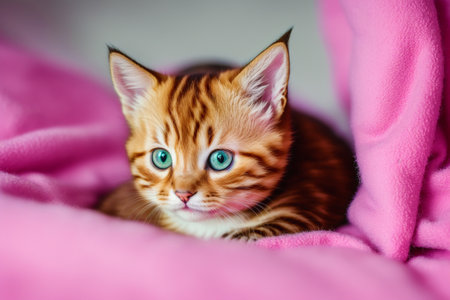 Generative AI art with An adorable little kitten. The Adventures of a Cute Little Kitten. Generative AIの素材
