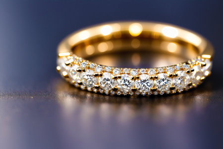 Generative AI art with A beautiful wedding ring. eternal love. The Journey of Wedding Rings. Generative AIの素材