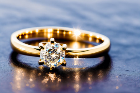 Generative AI art with A beautiful wedding ring. eternal love. The Journey of Wedding Rings. Generative AIの素材